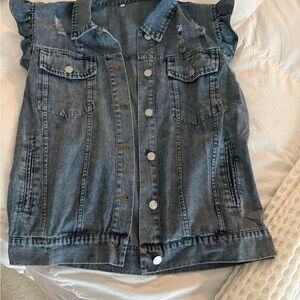 Denim Sleeveless Vest